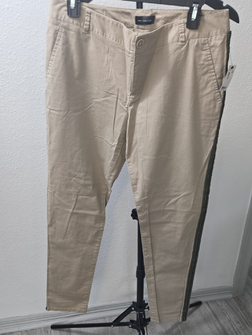 The Limited Beige Chino Pants with Dark Side Stripe